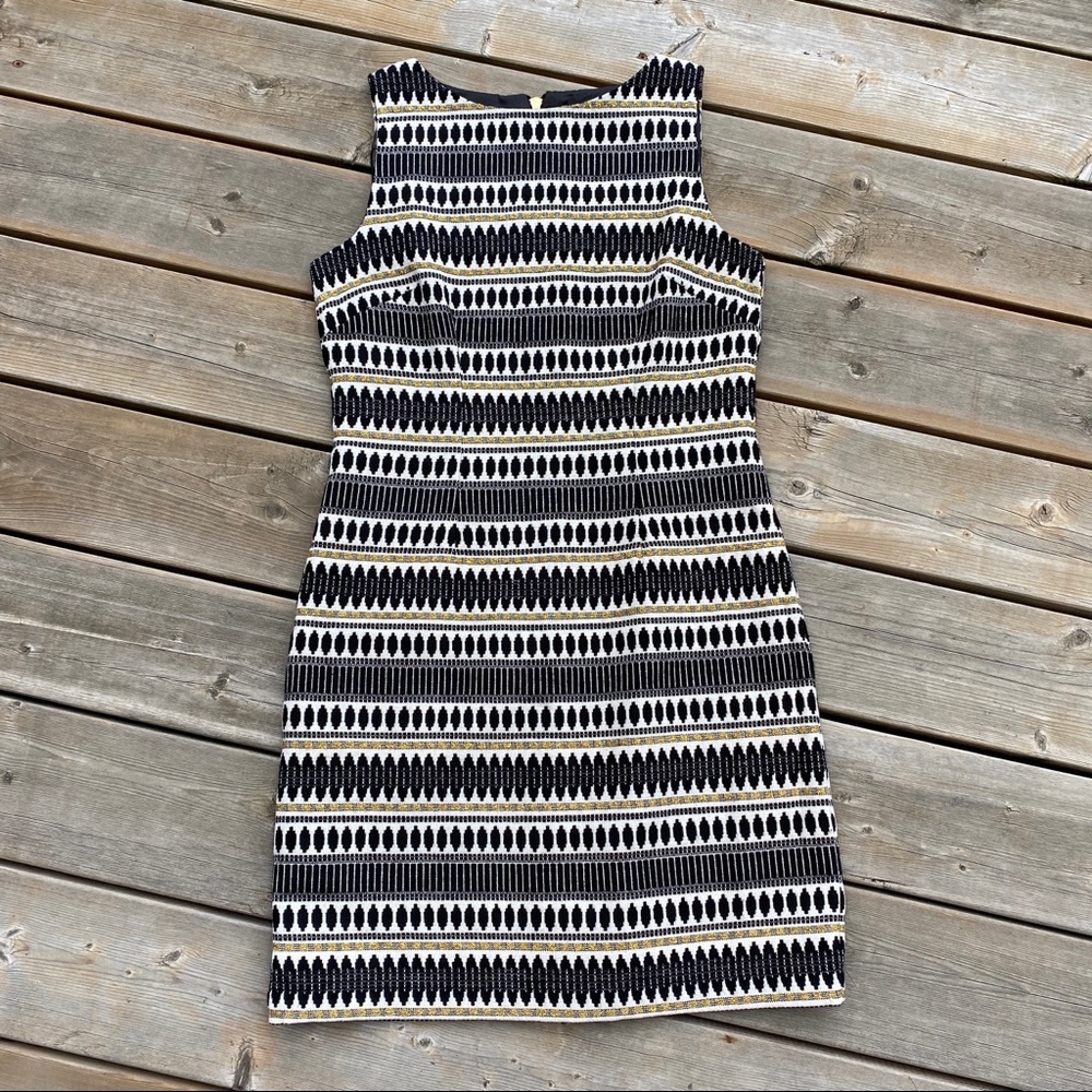 Chetta B Gold/Black Short Dress
